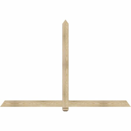 Ekena Millwork Eugene Rough Sawn Timber Gable Bracket, Douglas Fir, 84"W x 56"H x 2"D x 4"F, 16/12 Pitch GBW084X56X0204EUG00RDF